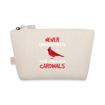 Never Underestimate A Girl Who Loves Cardinal Bird - Bio-Täschchen - Natur - Vorne