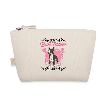 Crazy Bull Terrier lady Bullterrier - Bio-Täschchen - Natur - Vorne