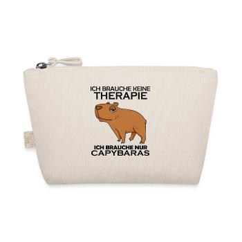 Capybara Wasserschwein Spruch Geschenk - Bio-Täschchen - Natur - Vorne