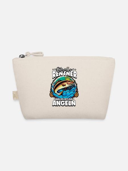 Angeln Angler Rentner - Bio-Täschchen - Natur