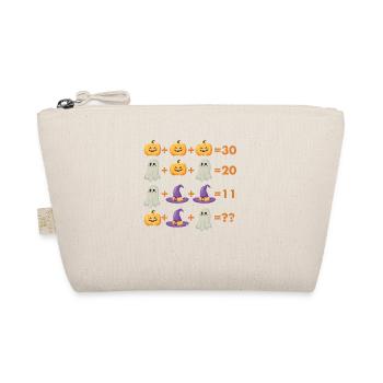 Math Equation Pumpkin Ghost Witch Bat - Organic Pouch - nature - Front