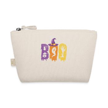 Boo Spider Witch Hat Halloween Spider Ghost Witches - Organic Pouch - nature - Front