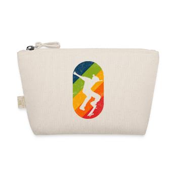 Skateboard Retro Kickflip En Détresse - Trousse biologique - nature - Devant