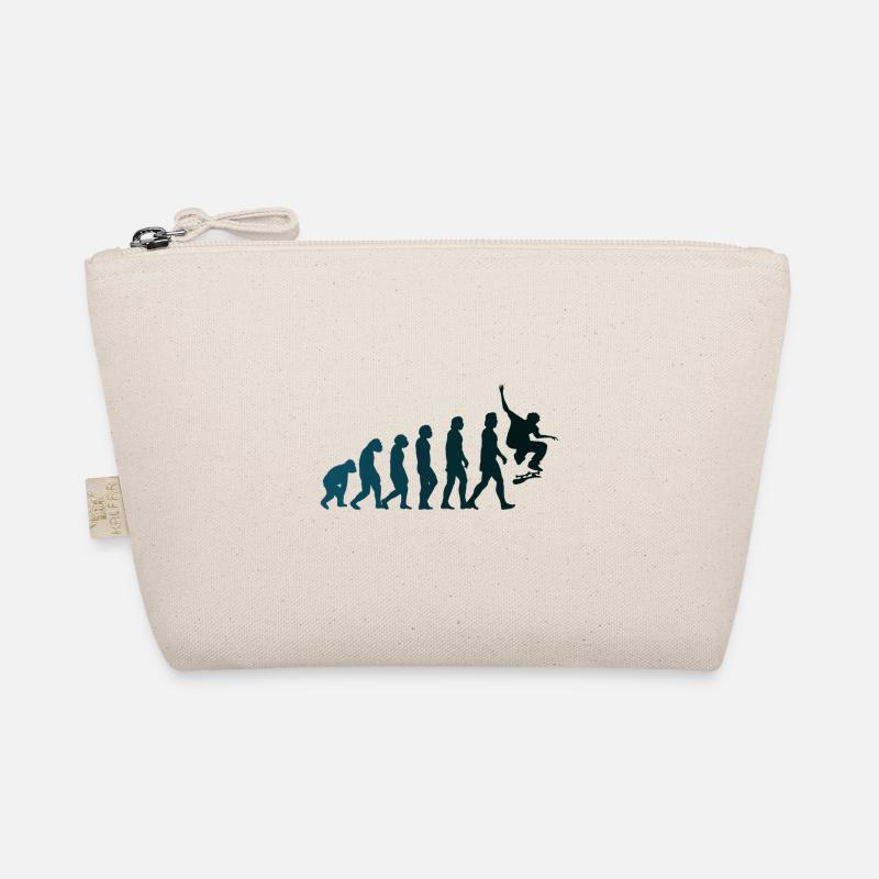 Skateboarder Skateboard Evolution - Bio-Täschchen - Natur