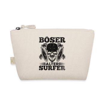 Surfbrett Surfer Wassersport Surfing Böser Alter - Bio-Täschchen - Natur - Vorne