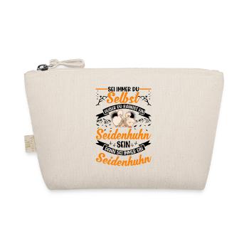 Seidenhuhn Geschenk Silkie Huhn - Bio-Täschchen - Natur - Vorne