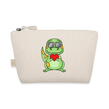 Dinosaurs with sunglasses and heart - Organic Pouch - nature - Front