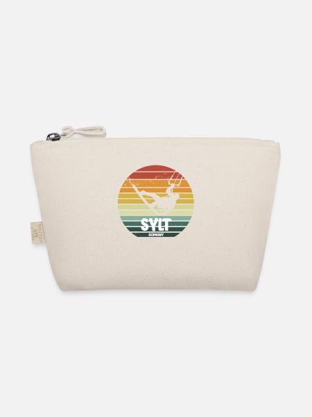 Sylt Kitesurfing Water Sports Design - Organic Pouch - nature - Front