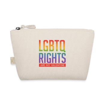 Rights Are My Valentine Lgbtq Diversity Rainbow Li - Bio-Täschchen - Natur - Vorne