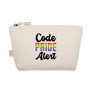 Code Pride Alert Bisexual Lesbian Love Asexual Tra - Bio-Täschchen - Natur - Vorne