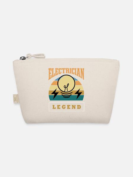 Electrician Legend Funny Saying Electro Worker - Organic Pouch - nature - Front
