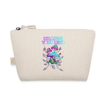 Psychedelic Mushroom Art - Change Yor Mind - Organic Pouch - nature - Front