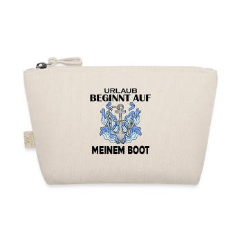 Motorboot Kapitän Urlaub Spruch Geschenk - Bio-Täschchen - Natur - Vorne
