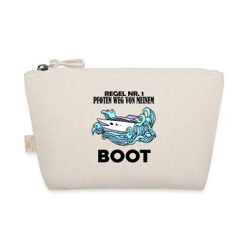 Motorboot Kapitän Boot Boote Seefahrt - Bio-Täschchen - Natur - Vorne