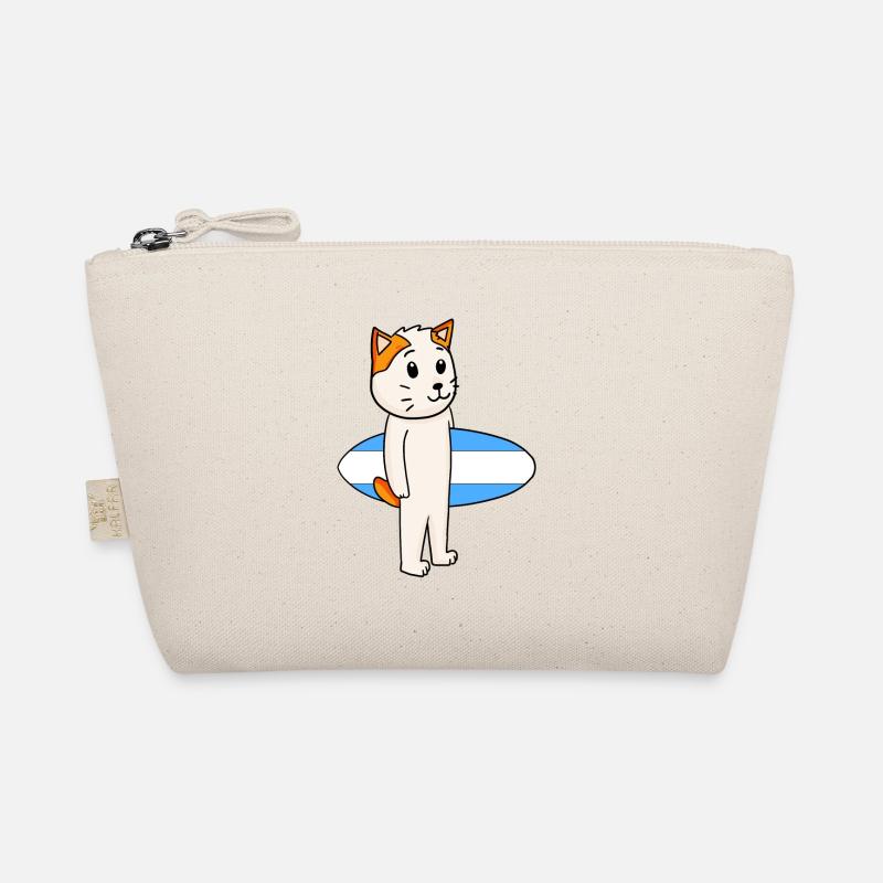 Surfboard Katze Japanese Bobtail Surfen Geschenk Bio-Täschchen