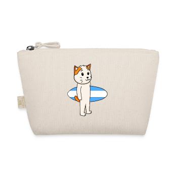 Surfboard Katze Japanese Bobtail Surfen Geschenk - Bio-Täschchen - Natur - Vorne