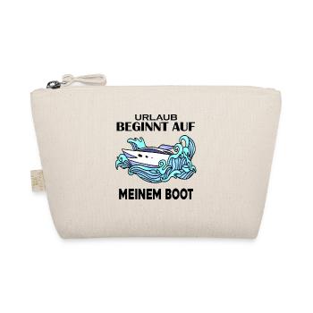 Urlaub Motorboot Kapitän Bootsführerschein - Bio-Täschchen - Natur - Vorne
