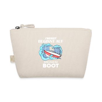 Motorboot Kapitän Boot Geschenk - Bio-Täschchen - Natur - Vorne