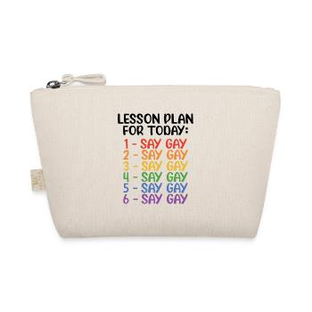 Lesson Plan For Today Say Gay Pride Rainbow Love L - Bio-Täschchen - Natur - Vorne