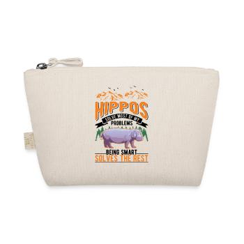 Hippo Gift Hippo Hippo Hippo - Organic Pouch - nature - Front