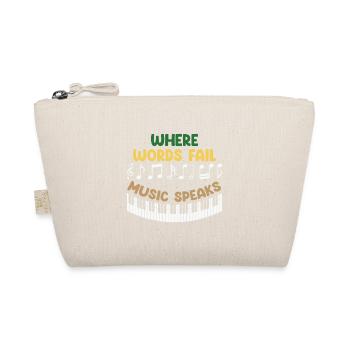 Music Design with Motivational Messages - Organic Pouch - nature - Front