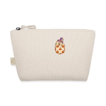 Pocket Hedgehog Witch Pumpkin Halloween Animal - Organic Pouch - nature - Front