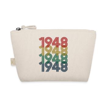 Cool Retro 1948, 74 Jahre alt, Geschenk zum 74. Geburtstag - Bio-Täschchen - Natur - Vorne