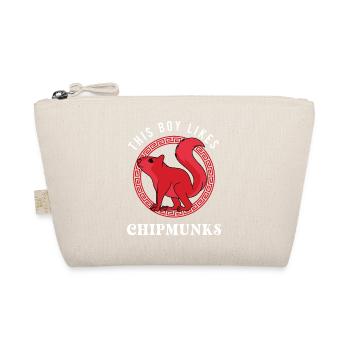 Boy Likes Chipmunks Nature Forest Animal - Organic Pouch - nature - Front