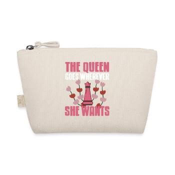 The Queen Goes Wherever She Wants Awesome Chess - Organic Pouch - nature - Front