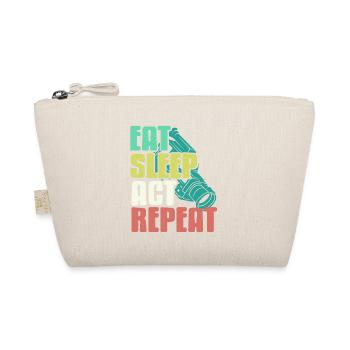 Retro Vintage Eat Sleep Act Repeat Funny Tea - Organic Pouch - nature - Front