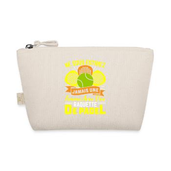 Pour toutes les joueuses de padel | logo et dessin - Trousse biologique - nature - Devant
