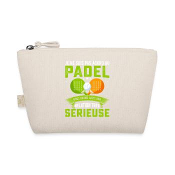 Accor au padel | Logo et dessin padel - Trousse biologique - nature - Devant