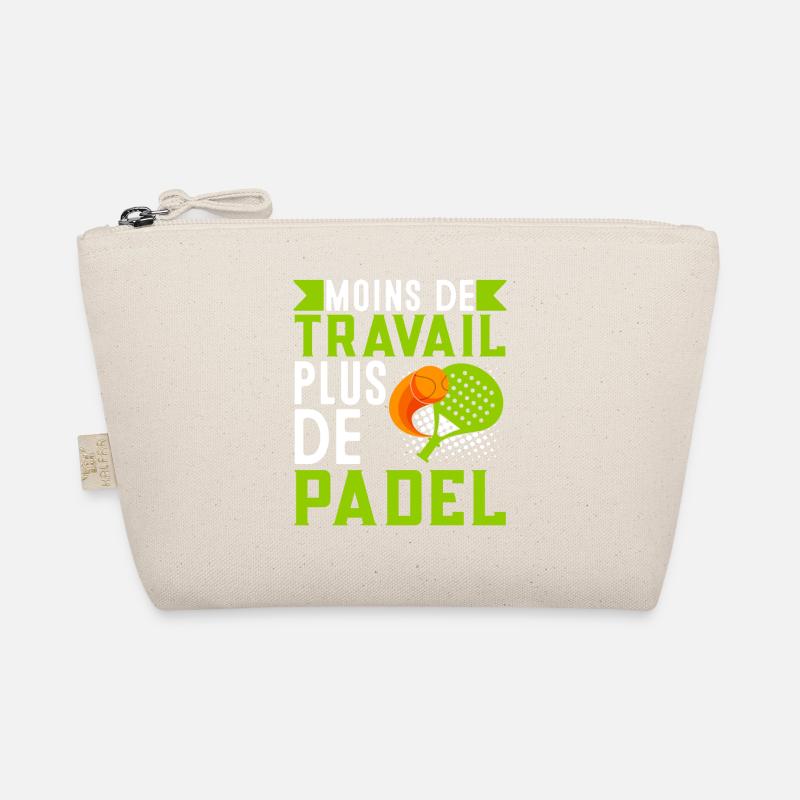 Moins de travail plus de padel | logo joueur padel Trousse biologique