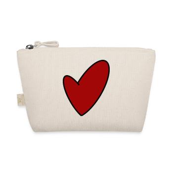 Herz Liebe Love Frieden Hochzeit Freunde Geschenk - Bio-Täschchen - Natur - Vorne