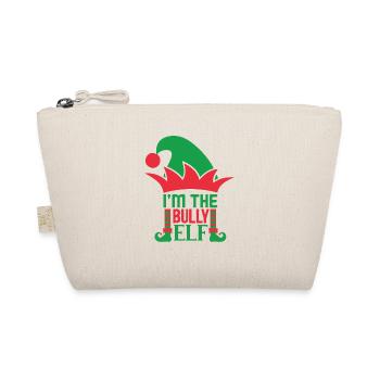 Lustiges Ich bin der Bully-Elf Christmas Design - Bio-Täschchen - Natur - Vorne