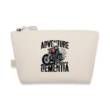 Abenteurer auf Motorrad mit Helm - Bio-Täschchen - Natur - Vorne