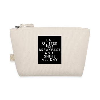 I eat glitter for breakfast Unicorn - Organic Pouch - nature - Front