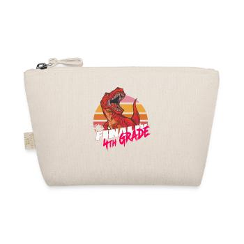 Finally 4th Grade, Fourth Grader - T-REX - Organic Pouch - nature - Front