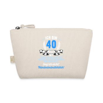 Ich bin 40 Jahre alt 40 Geburtstag - Bio-Täschchen - Natur - Vorne