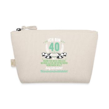 Ich bin 40 Jahre alt 40 Geburtstag - Bio-Täschchen - Natur - Vorne