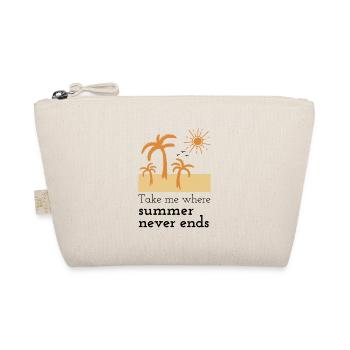 Sommer Palmen Strand Sonne Urlaub Geschenk - Bio-Täschchen - Natur - Vorne