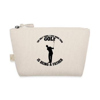 Golf Vater Golfball Golfschläger Dad Golfspielerin - Bio-Täschchen - Natur - Vorne