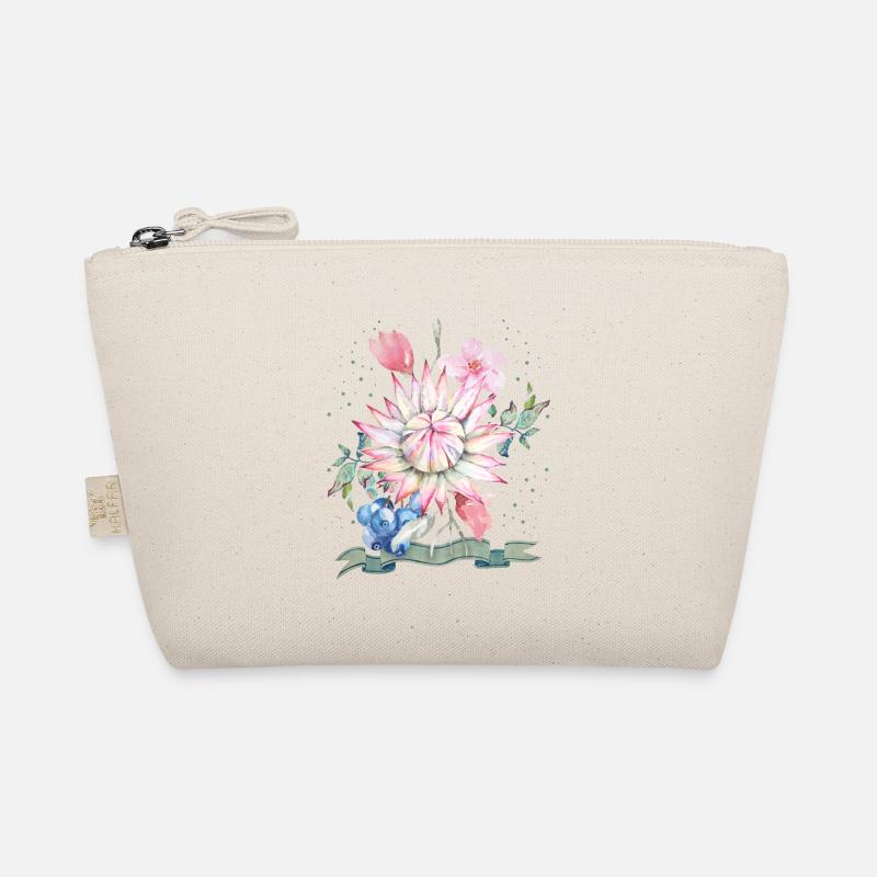 Protea-Aquarell, Protea-Illustration Bio-Täschchen