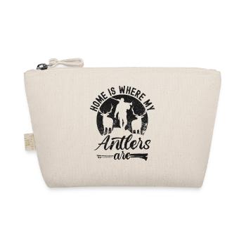 Buck Deer Hunting Hunter Vintage - Organic Pouch - nature - Front