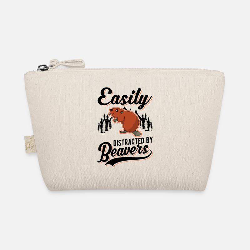 Easily distracted by Beavers Beaver Organic Pouch