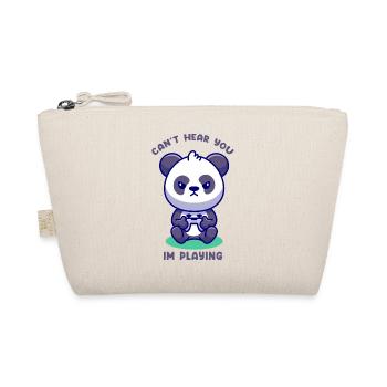 Can't Hear You I'm Playing Cute Gaming T-Shirt - Organic Pouch - nature - Front
