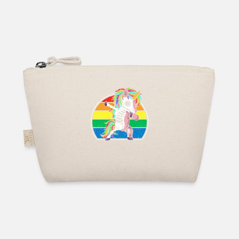 Dabbing Unicorn Skeleton Halloween Dab Dance Scary Organic Pouch