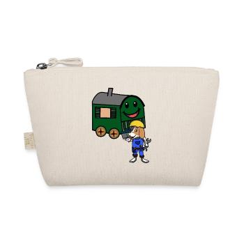 Bauwagen Handwerker Handwerk Zimmermann Hütte - Bio-Täschchen - Natur - Vorne
