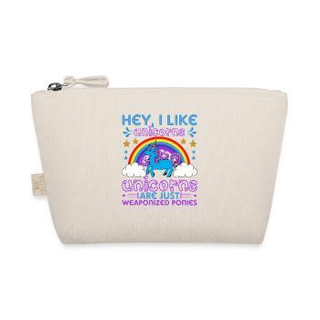 Licorne Hey J’aime les Licornes - Trousse biologique - nature - Devant