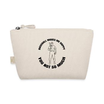 Baseball Geschenk Baseballspiel Baseballliebhaber - Bio-Täschchen - Natur - Vorne